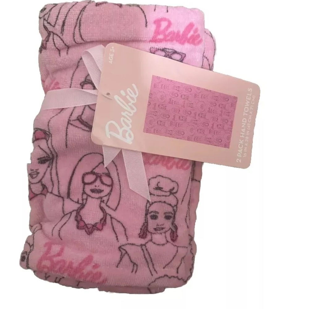 100% cotton set of  Barbie pink  kitchen bathroom hand towels